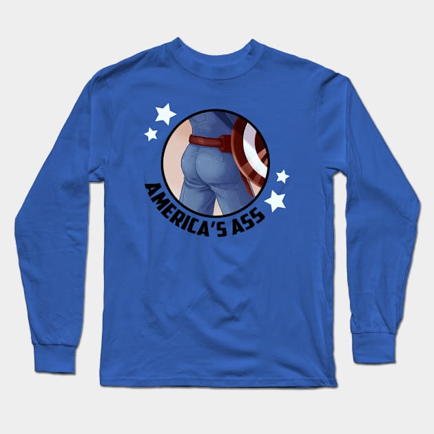 Backside of America Long Sleeve T-Shirt by CherryGarcia